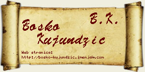 Boško Kujundžić vizit kartica